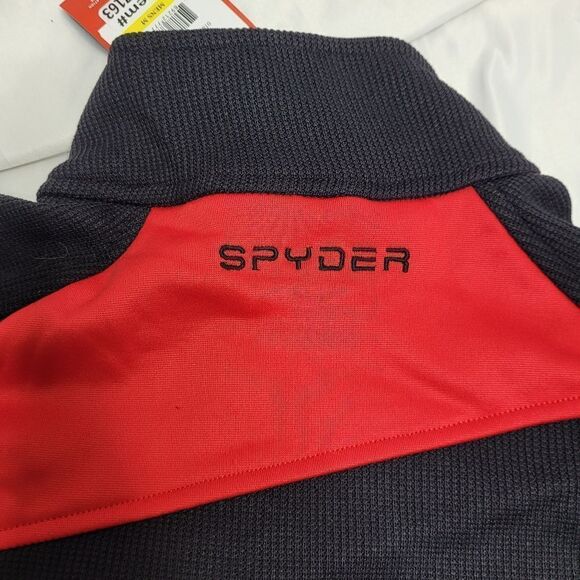 NEW Spyder black and red Verger 1/4 zip Outbound Stryke jacket pullover M - Picture 9 of 13